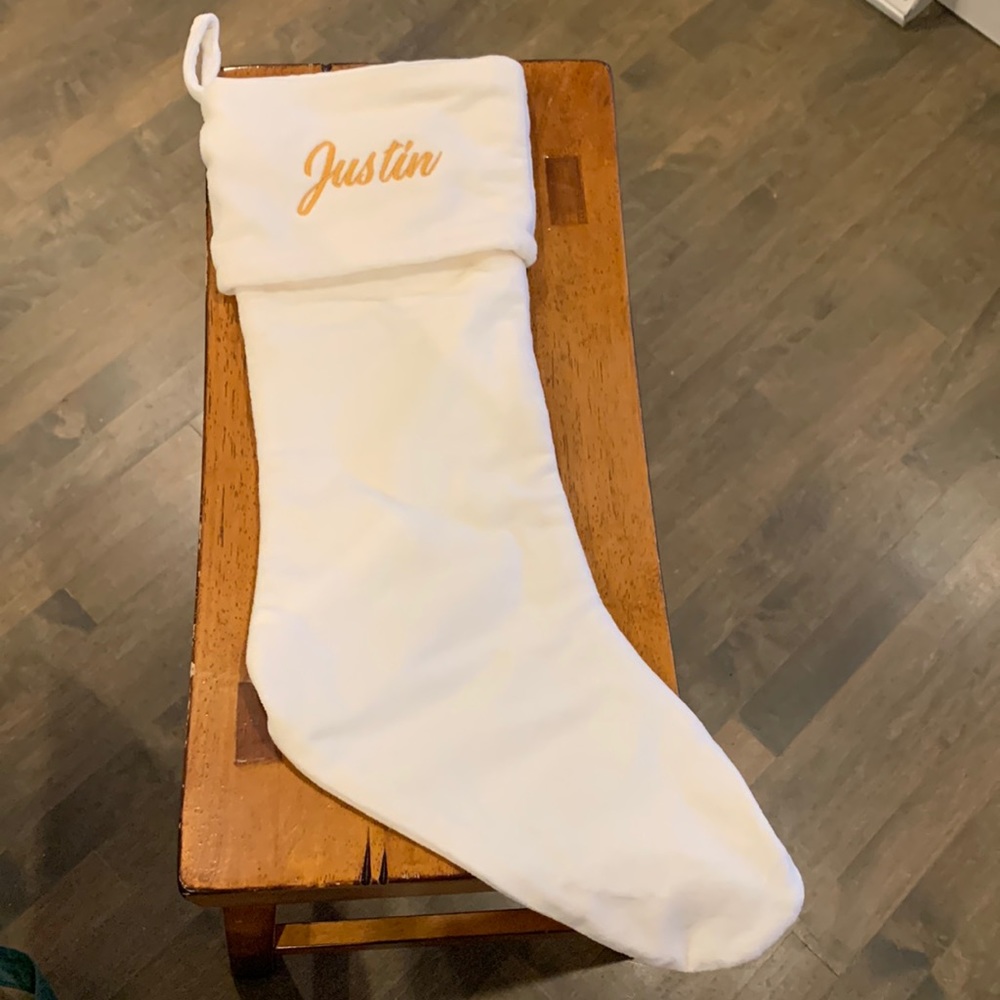 CB2 White Flake Velvet Stocking “Justin”